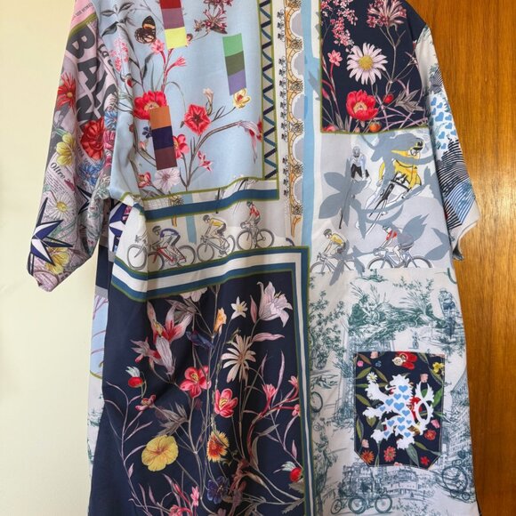 Ostroy Resort Shirt Everything Bagel Size L EUC - Picture 2 of 2